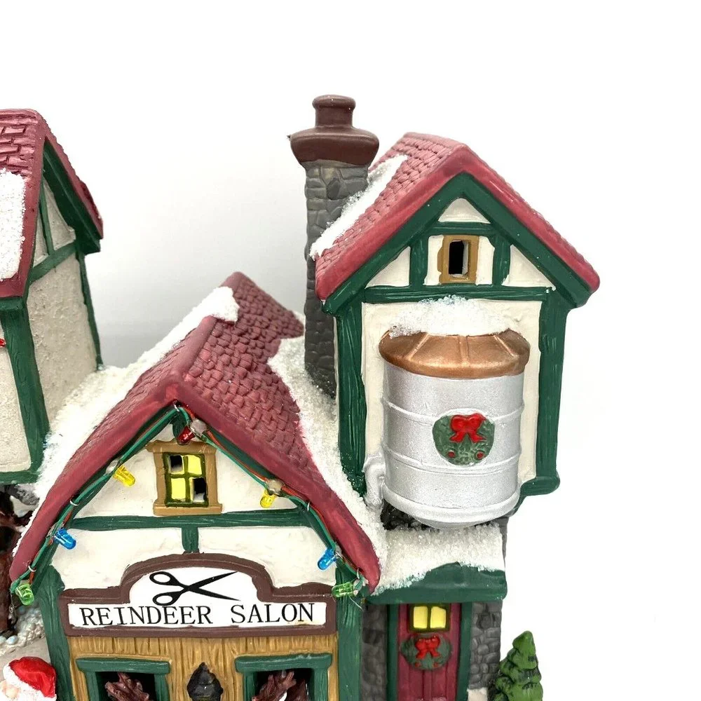 St. Nicholas Square Village - Reindeer Salon - Christmas House - Lights & Motion - Picture 7 of 12